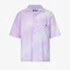 Logo-appliqué Graphic-pattern Cotton Shirt -Ted Baker Store R04126056 PURPLE M