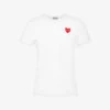 Comme Des Garçons Play Heart-appliqué Slim-fit Cotton-jersey Top 2 Comme Des Garçons Play Heart-appliqué Slim-fit Cotton-jersey Top -Ted Baker Store R04126229 WHITE M