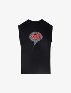 Zadig & Voltaire Adele Crystal-embellished-logo Cotton-blend T-shirt