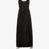 AllSaints Kaye Drawcord-hem Recycled Polyester-blend Maxi Dress -Ted Baker Store R04127005 BLACK M