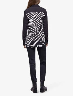 THE KOOPLES Zebra-print Long-sleeve Woven Shirt -Ted Baker Store R04127745 BLA09 ALT03
