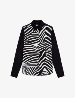 THE KOOPLES Zebra-print Long-sleeve Woven Shirt