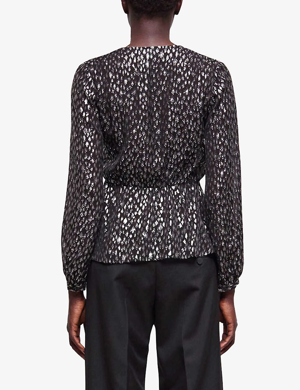 THE KOOPLES Metallic-print Leopard-pattern Woven Blouse 6 THE KOOPLES Metallic-print Leopard-pattern Woven Blouse - Image 4