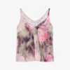 Ted Baker Nethiia Floral-print V-neck Woven Cami Top -Ted Baker Store R04128533 CORAL M