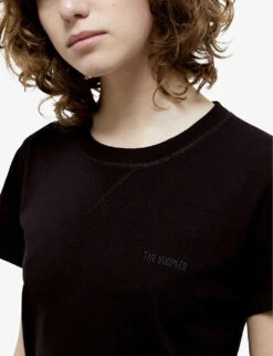 THE KOOPLES Logo-embroidered Cotton T-shirt -Ted Baker Store R04129078 BLA01 ALT04