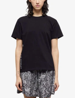 THE KOOPLES Graphic-print Crew-neck Cotton T-shirt -Ted Baker Store R04129082 BLA01 ALT02
