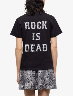 THE KOOPLES Graphic-print Crew-neck Cotton T-shirt -Ted Baker Store R04129082 BLA01 ALT03