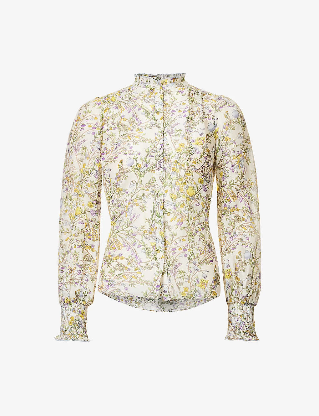 ME AND EM Bluebell-print Cotton And Silk-blend Blouse 3 ME AND EM Bluebell-print Cotton And Silk-blend Blouse