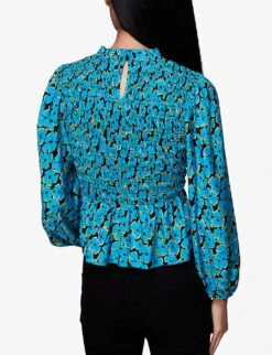Whistles Farfalle Floral-print Woven Blouse -Ted Baker Store R04130152 MULTICOLOURED ALT03