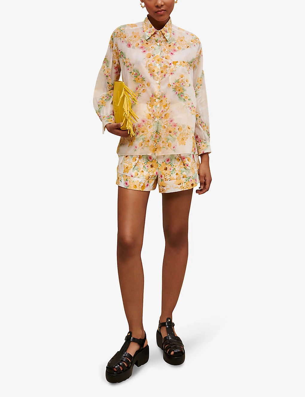 Maje Floral Print Cotton Shirt 4 Maje Floral Print Cotton Shirt - Image 2