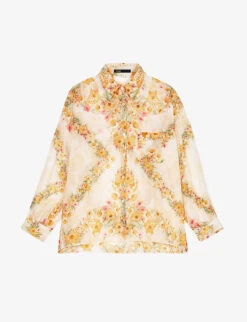Maje Floral Print Cotton Shirt