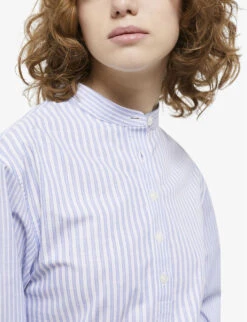 THE KOOPLES Striped Cotton Blouse -Ted Baker Store R04130483 BLU21 ALT04