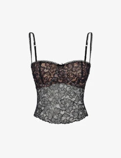 Jacinta Floral Stretch-lace Cami Top