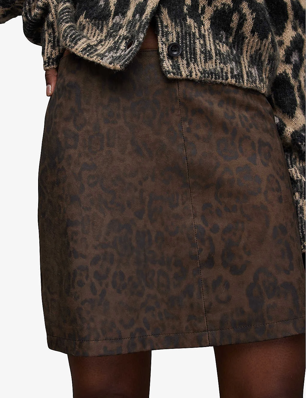 AllSaints Lila Leopard-print Leather Mini Skirt 7 AllSaints Lila Leopard-print Leather Mini Skirt - Image 5
