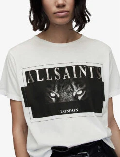 AllSaints Grace Graphic-print Cotton T-shirt -Ted Baker Store R04131958 WHITE ALT04