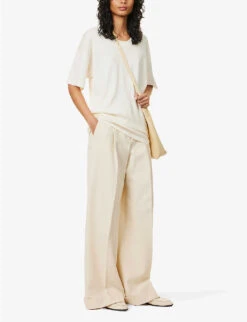 Lemaire Relaxed-fit Round-neck Cotton T-shirt -Ted Baker Store R04132308 LIGHTCREAM ALT01