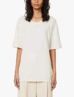 Lemaire Relaxed-fit Round-neck Cotton T-shirt -Ted Baker Store R04132308 LIGHTCREAM ALT02