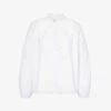 By Malina Margaux Ruffle-trim Cotton Shirt