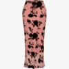 Imaan Floral Velvet Devore-embroidered Stretch-woven Maxi Skirt -Ted Baker Store R04133537 DUSTYPINK M