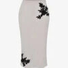 Amal Floral-embroidered Woven Midi Skirt -Ted Baker Store R04134411 CHAMPAGNE M