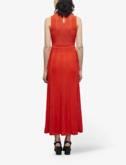 THE KOOPLES Scalloped-trim Knitted Midi Dress -Ted Baker Store R04134667 ORA01 ALT03