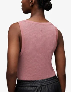AllSaints Rina Round-neck Stretch-woven Tank Top 10 AllSaints Rina Round-neck Stretch-woven Tank Top -Ted Baker Store R04134780 SOFTPINK ALT03