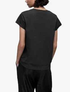 AllSaints Anna Trinity Graphic-print Short-sleeve Organic-cotton T-shirt -Ted Baker Store R04134785 WASHEDBLACK ALT03
