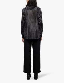 THE KOOPLES Contrasting Striped Cotton Shirt -Ted Baker Store R04135422 BLA01 ALT03