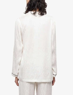 THE KOOPLES Piped Python-pattern Jacquard Shirt -Ted Baker Store R04135441 WHI01 ALT03