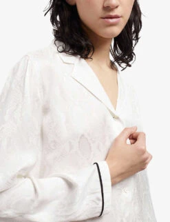 THE KOOPLES Piped Python-pattern Jacquard Shirt -Ted Baker Store R04135441 WHI01 ALT04