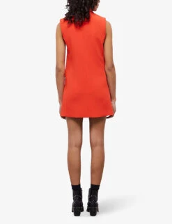 THE KOOPLES Sleeveless-blazer Stretch-woven Mini Dress -Ted Baker Store R04135443 ORA02 ALT03