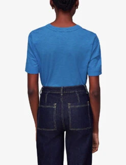 Whistles Rosa Relaxed Cotton-jersey T-shirt 10 Whistles Rosa Relaxed Cotton-jersey T-shirt -Ted Baker Store R04135838 BLUE ALT03