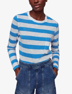 Whistles Stripe-pattern Boxy Cotton Top -Ted Baker Store R04135841 MULTICOLOURED ALT02