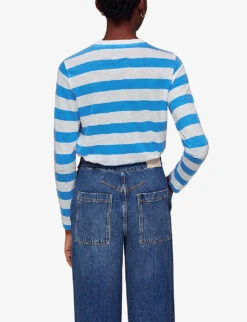 Whistles Stripe-pattern Boxy Cotton Top -Ted Baker Store R04135841 MULTICOLOURED ALT03