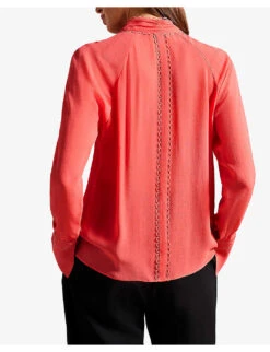 Ted Baker Julinaa Rouleaux-tie Woven Top -Ted Baker Store R04135847 CORAL ALT03