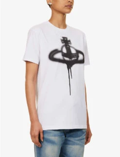 Vivienne Westwood Spray Orb Graphic-print Cotton T-shirt 9 Vivienne Westwood Spray Orb Graphic-print Cotton T-shirt -Ted Baker Store R04135881 WHITE ALT02