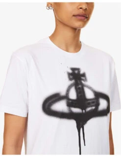 Vivienne Westwood Spray Orb Graphic-print Cotton T-shirt 11 Vivienne Westwood Spray Orb Graphic-print Cotton T-shirt -Ted Baker Store R04135881 WHITE ALT04