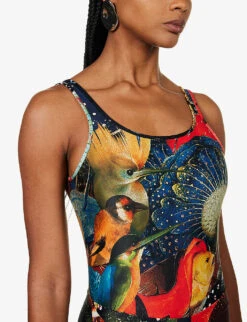 Alexander McQueen Bosch Paint Sleeveless Slim-fit Stretch-woven Body -Ted Baker Store R04136255 MULTICOLOUR ALT04