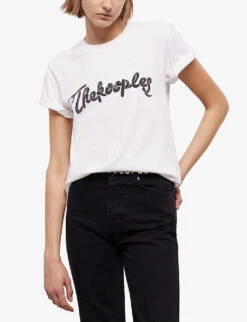 THE KOOPLES Snake Logo-print Cotton T-shirt -Ted Baker Store R04137039 WHI01 ALT02