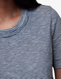 Whistles Rosa Striped Cotton-jersey T-shirt -Ted Baker Store R04138154 BLUE ALT04