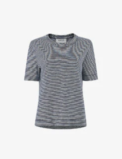 Whistles Rosa Striped Cotton-jersey T-shirt