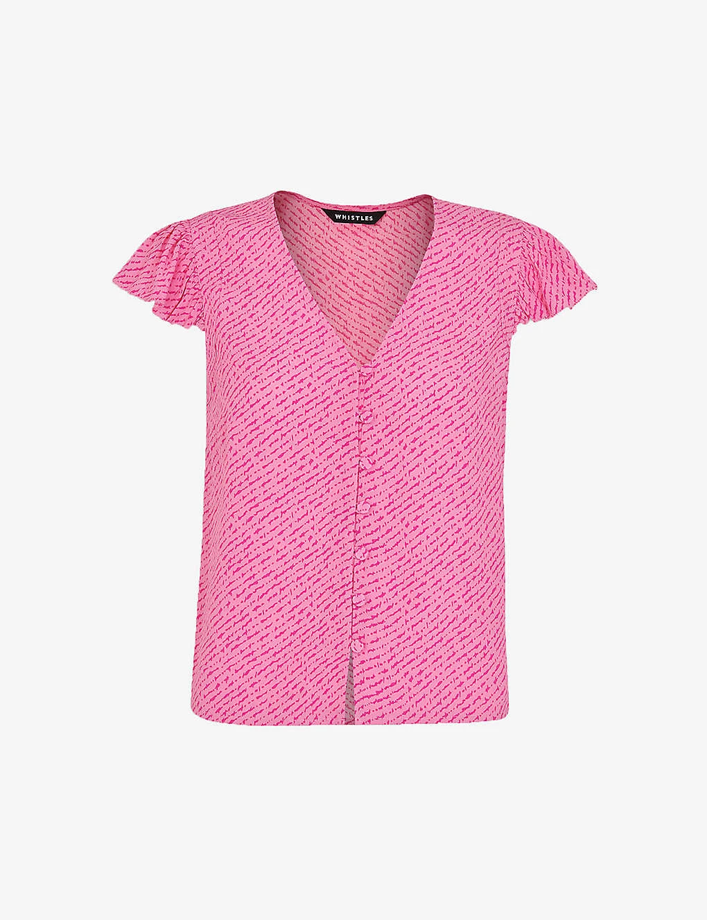 Whistles Graphic-print Ruffled-sleeve Woven Top 3 Whistles Graphic-print Ruffled-sleeve Woven Top