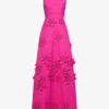 Floral-embellished Sleeveless Stretch-woven Gown -Ted Baker Store R04140677 MAGENTA M