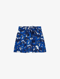 THE KOOPLES Floral-print Silk Mini Skirt