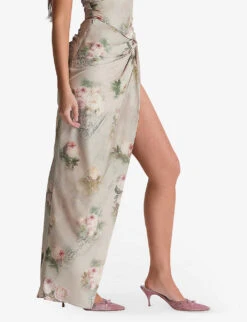 Vesper Floral-print Stretch-woven Maxi Skirt 9 Vesper Floral-print Stretch-woven Maxi Skirt -Ted Baker Store R04141850 VINTAGEFLORAL ALT02