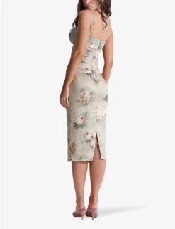 Venus Floral-print Satin Midi Dress -Ted Baker Store R04141851 VINTAGEFLORAL ALT03