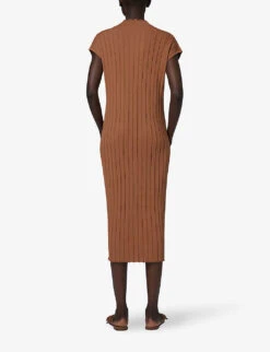 Cut-out Shoulder Knitted Maxi Dress -Ted Baker Store R04141924 CAMEL ALT04