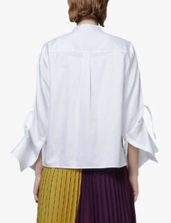 Wide-sleeved Relaxed-fit Woven Shirt -Ted Baker Store R04141928 OFFWHITE ALT03