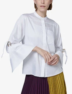 Wide-sleeved Relaxed-fit Woven Shirt -Ted Baker Store R04141928 OFFWHITE ALT04