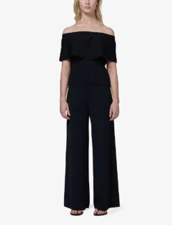 Sailor-collar Slim-fit Knitted Top -Ted Baker Store R04141939 BLACK ALT01